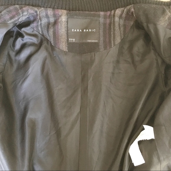 Zara Military Style Wool Bomber Jacket - Picture 4 of 4